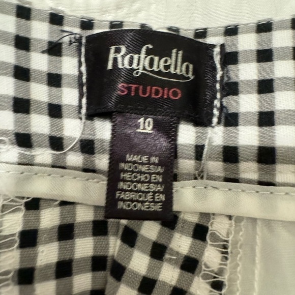 Rafaella Capri Checker black/white with stretch Size 10 - Picture 3 of 7